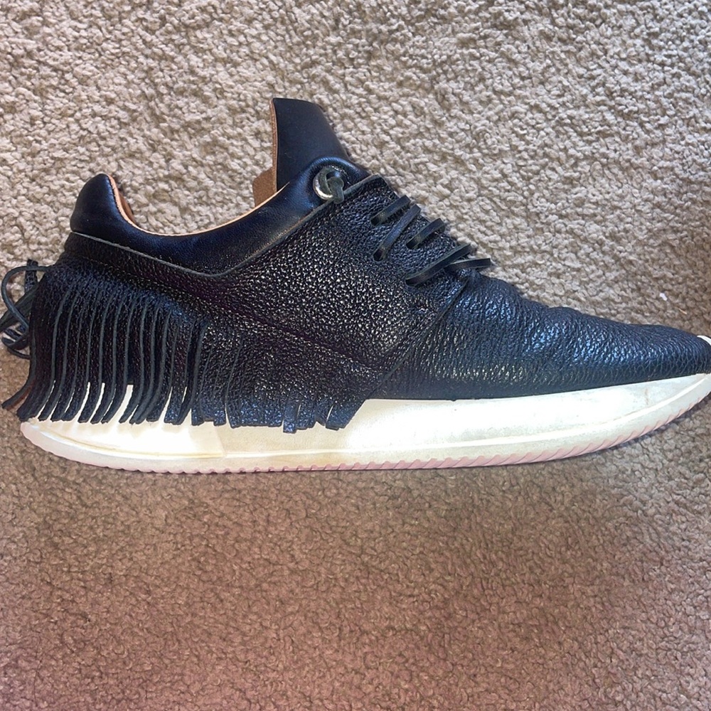 Esseutesse black and white leather sneakers size 38 - Picture 8 of 14